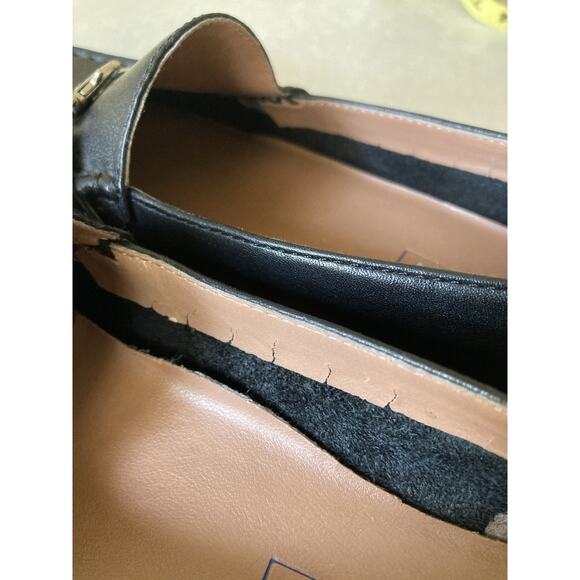 Vintage 90s Y2k Preppy Black Leather Square Toe Dockers Loafers Flats Size 6.5 - Picture 8 of 8